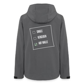 Malle -Mallorca- Shirt - Frauen Recycelte Softshelljacke von Stanley/Stella - Anthrazit - Hinten - AI Model Female 172 light (172cm)