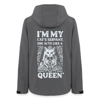 Elegantes Katzenkönigin T-Shirt Design - Frauen Recycelte Softshelljacke von Stanley/Stella - Anthrazit - Hinten - AI Model Female 172 light (172cm)