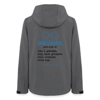 Grandpa - Opa - Frauen Recycelte Softshelljacke von Stanley/Stella - Anthrazit - Hinten - AI Model Female 172 light (172cm)