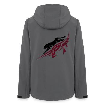 Panther, Tribal, Tattoo - Frauen Recycelte Softshelljacke von Stanley/Stella - Anthrazit - Hinten - AI Model Female 172 light (172cm)