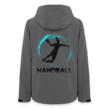 Handball - Frauen Recycelte Softshelljacke von Stanley/Stella - Anthrazit - Hinten - AI Model Female 172 light (172cm)