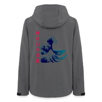 The big wave off Kanagawa - Women’s Recycled Softshell Jacket by Stanley/Stella - anthracite - Back - AI Model Female 172 light (172cm)