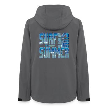 Été Surf Blue Beach Eau de mer Soleil - Veste softshell femme recyclée Stanley/Stella - charbon - Dos - AI Model Female 172 light (172cm)