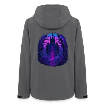 Neon Rosen Schloss Vaporwave - Frauen Recycelte Softshelljacke von Stanley/Stella - Anthrazit - Hinten - AI Model Female 172 light (172cm)