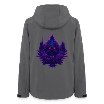 Lila neon Rosen Schädel - Frauen Recycelte Softshelljacke von Stanley/Stella - Anthrazit - Hinten - AI Model Female 172 light (172cm)