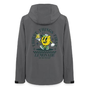 Thirst things first - Lemonade - Frauen Recycelte Softshelljacke von Stanley/Stella - Anthrazit - Hinten - AI Model Female 172 light (172cm)