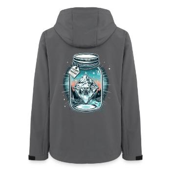 Diamant Eisberg im Einmachglas - Frauen Recycelte Softshelljacke von Stanley/Stella - Anthrazit - Hinten - AI Model Female 172 light (172cm)