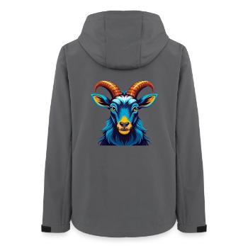 Ibex Colorful Kawaii Cartoon Character Clipart - Women’s Recycled Softshell Jacket by Stanley/Stella - anthracite - Back - AI Model Female 172 light (172cm)