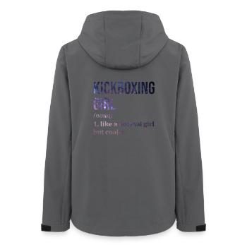 Kickboxen - Frauen Recycelte Softshelljacke von Stanley/Stella - Anthrazit - Hinten - AI Model Female 172 light (172cm)