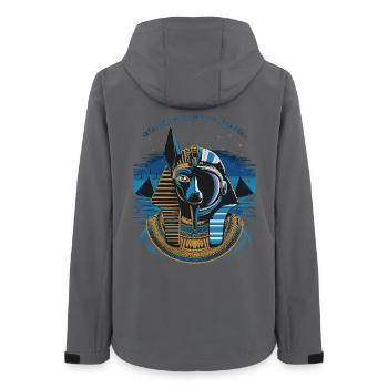 Celestial Anubis Hybrid Design - Women’s Recycled Softshell Jacket by Stanley/Stella - anthracite - Back - AI Model Female 172 light (172cm)