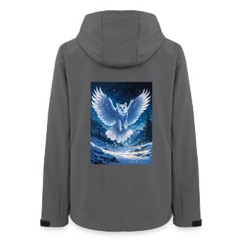 Schnee-Eule - Frauen Recycelte Softshelljacke von Stanley/Stella - Anthrazit - Hinten - AI Model Female 172 light (172cm)