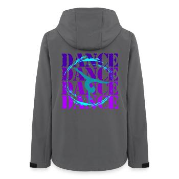 Danse acrobatique en silhouette vibrante - Veste softshell femme recyclée Stanley/Stella - charbon - Dos - AI Model Female 172 light (172cm)