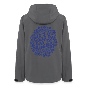 Es ist ein guter Tag, um lustige Häkelliebhaber zu häkeln - Frauen Recycelte Softshelljacke von Stanley/Stella - Anthrazit - Hinten - AI Model Female 172 light (172cm)
