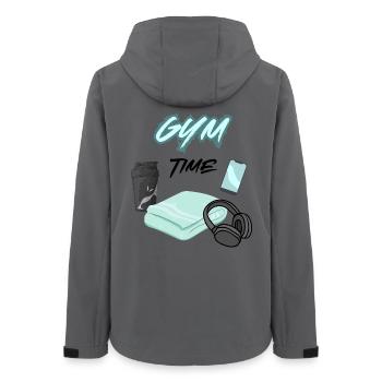 GYM TIME - Frauen Recycelte Softshelljacke von Stanley/Stella - Anthrazit - Hinten - AI Model Female 172 light (172cm)