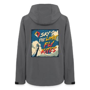 Drachen Drachensteigen - Frauen Recycelte Softshelljacke von Stanley/Stella - Anthrazit - Hinten - AI Model Female 172 light (172cm)