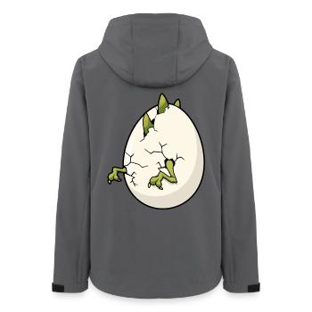 Ostern mit gebrochener Eiblüte - Frauen Recycelte Softshelljacke von Stanley/Stella - Anthrazit - Hinten - AI Model Female 172 light (172cm)