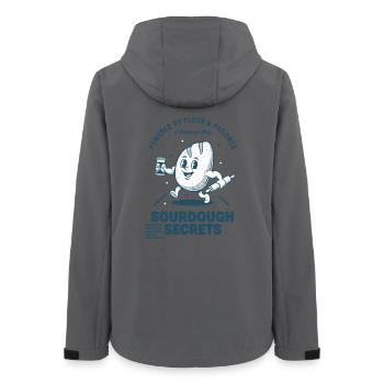 Sauerteigbrot-Backgeheimnisse angetrieben von Mehl - Frauen Recycelte Softshelljacke von Stanley/Stella - Anthrazit - Hinten - AI Model Female 172 light (172cm)