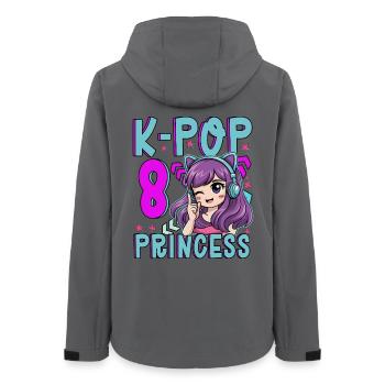K-Pop-Prinzessin 8 Jahre Geburtstag - Frauen Recycelte Softshelljacke von Stanley/Stella - Anthrazit - Hinten - AI Model Female 172 light (172cm)