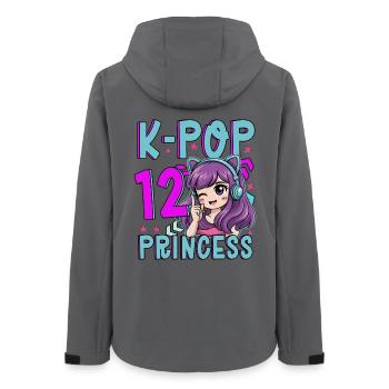 Princesse K-Pop Anniversaire de 12 ans - Veste softshell femme recyclée Stanley/Stella - charbon - Dos - AI Model Female 172 light (172cm)