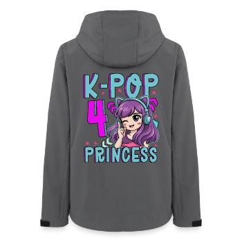 K-Pop Princess Age 4 Years Old Birthday - Women’s Recycled Softshell Jacket by Stanley/Stella - anthracite - Back - AI Model Female 172 light (172cm)