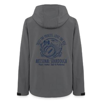 Pain au levain rétro – Pâtissier amateur - Veste softshell femme recyclée Stanley/Stella - charbon - Dos - AI Model Female 172 light (172cm)