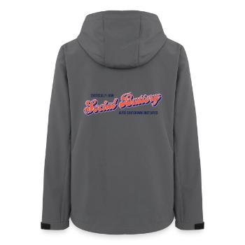 Niveau de la batterie : Social vide – arrêt automatique activé - Veste softshell femme recyclée Stanley/Stella - charbon - Dos - AI Model Female 172 light (172cm)