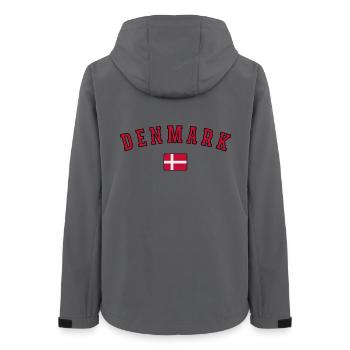Drapeau du Danemark, fierté danoise - Veste softshell femme recyclée Stanley/Stella - charbon - Dos - AI Model Female 172 light (172cm)