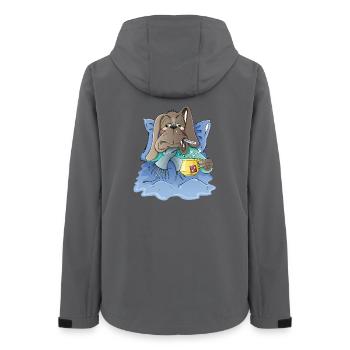 Hundeelend - Frauen Recycelte Softshelljacke von Stanley/Stella - Anthrazit - Hinten - AI Model Female 172 light (172cm)