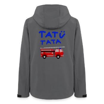 Feuerwehr tatütata Feuerwehrauto Kinder Spielzeug - Frauen Recycelte Softshelljacke von Stanley/Stella - Anthrazit - Hinten - AI Model Female 172 light (172cm)
