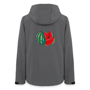 Melon d’été fruit savoureux plaisir cadeau - Veste softshell femme recyclée Stanley/Stella - charbon - Dos - AI Model Female 172 light (172cm)