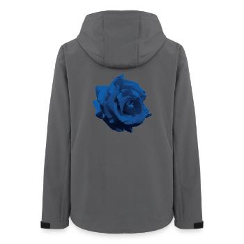Fleur - Rose bleu - Veste softshell femme recyclée Stanley/Stella - charbon - Dos - AI Model Female 172 light (172cm)