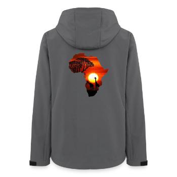 Africa safari continent - Women’s Recycled Softshell Jacket by Stanley/Stella - anthracite - Back - AI Model Female 172 light (172cm)