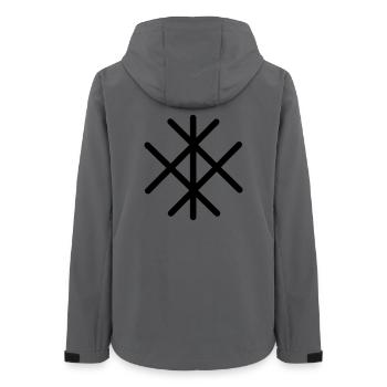 Aimer l’homme pour l’homme dans les runes vikings - Veste softshell femme recyclée Stanley/Stella - charbon - Dos - AI Model Female 172 light (172cm)