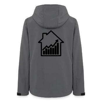 Stock chart for housing market - Women’s Recycled Softshell Jacket by Stanley/Stella - anthracite - Back - AI Model Female 172 light (172cm)