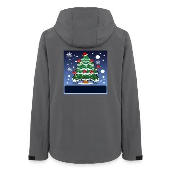 CHRISTMAS PLUMBER SANITARY FACILITIES PÖMPEL - Women’s Recycled Softshell Jacket by Stanley/Stella - anthracite - Back - AI Model Female 172 light (172cm)