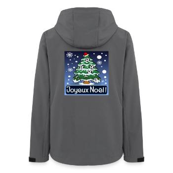 Sapin de Noël Football Festif - Veste softshell femme recyclée Stanley/Stella - charbon - Dos - AI Model Female 172 light (172cm)