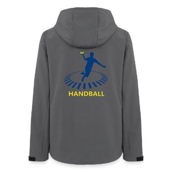 Handball - Frauen Recycelte Softshelljacke von Stanley/Stella - Anthrazit - Hinten - AI Model Female 172 light (172cm)