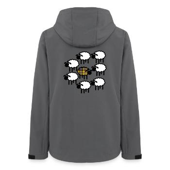 Les moutons de Cornouaillais ne suivent pas le troupeau - Veste softshell femme recyclée Stanley/Stella - charbon - Dos - AI Model Female 172 light (172cm)