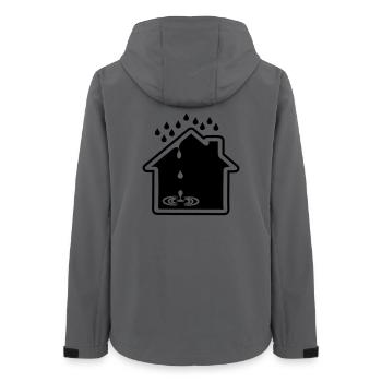 Hausleckage - Frauen Recycelte Softshelljacke von Stanley/Stella - Anthrazit - Hinten - AI Model Female 172 light (172cm)
