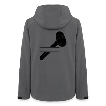 Hammer monogram for demolition - Women’s Recycled Softshell Jacket by Stanley/Stella - anthracite - Back - AI Model Female 172 light (172cm)