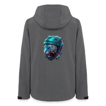 Tigre Neon Casque Grafiti - Veste softshell femme recyclée Stanley/Stella - charbon - Dos - AI Model Female 172 light (172cm)