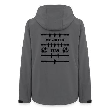Tischfußball meine Fußballmannschaft - Frauen Recycelte Softshelljacke von Stanley/Stella - Anthrazit - Hinten - AI Model Female 172 light (172cm)