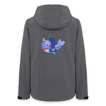 Erster Geburtstag Happy Birthday Kleiner Wal - Frauen Recycelte Softshelljacke von Stanley/Stella - Anthrazit - Hinten - AI Model Female 172 light (172cm)