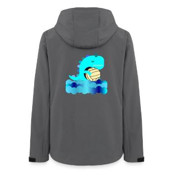 KINDER WASSERBALL DINOSAURIER SCHWIMMBAD - Frauen Recycelte Softshelljacke von Stanley/Stella - Anthrazit - Hinten - AI Model Female 172 light (172cm)