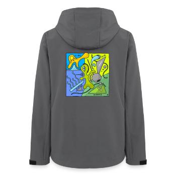 Four éléments - Veste softshell femme recyclée Stanley/Stella - charbon - Dos - AI Model Female 172 light (172cm)