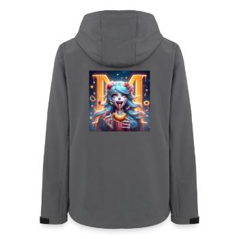 Naschkatzen-Clown 3D - Frauen Recycelte Softshelljacke von Stanley/Stella - Anthrazit - Hinten - AI Model Female 172 light (172cm)