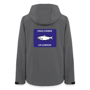 Frais comme un gardon - Veste softshell femme recyclée Stanley/Stella - charbon - Dos - AI Model Female 172 light (172cm)