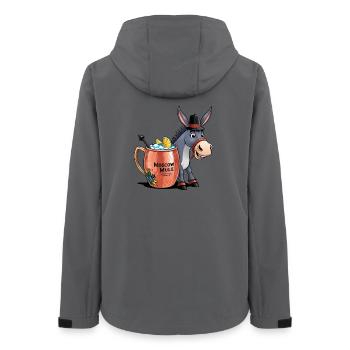 Moscow Mule Donkey Charm - Women’s Recycled Softshell Jacket by Stanley/Stella - anthracite - Back - AI Model Female 172 light (172cm)