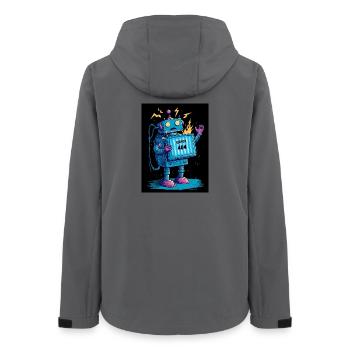 404 Bot – Gehirn nicht gefunden - Frauen Recycelte Softshelljacke von Stanley/Stella - Anthrazit - Hinten - AI Model Female 172 light (172cm)