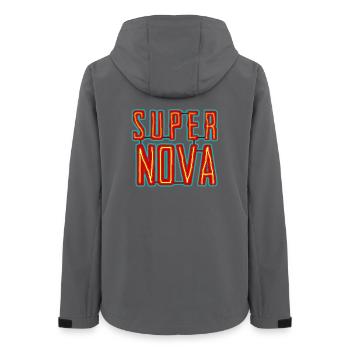 Super Nova Neon Schriftzug - Frauen Recycelte Softshelljacke von Stanley/Stella - Anthrazit - Hinten - AI Model Female 172 light (172cm)